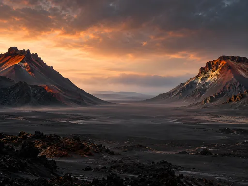 Volcanic Shoulders and Ash Plain — Nature & Landscapes wallpaper
