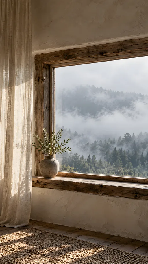 Timber Window to the Fog — Cities & Architecture wallpaper