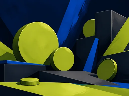 Wasabi-lime Illustrated Geometry Dark Navy Planes — Minimal & Color wallpaper