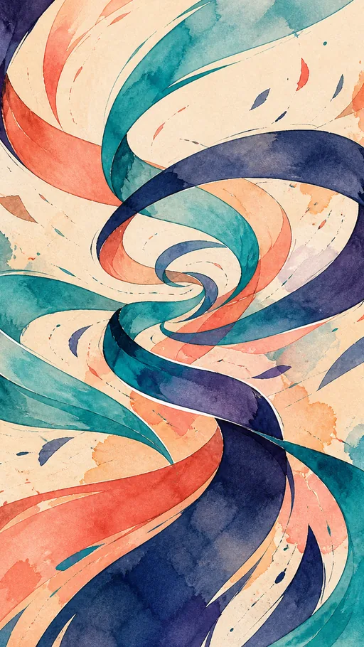 Expressive 2D Animated Composition — Abstract wallpaper