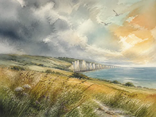 Wide Coastal Meadow — Nature & Landscapes Galaxy Fold wallpaper