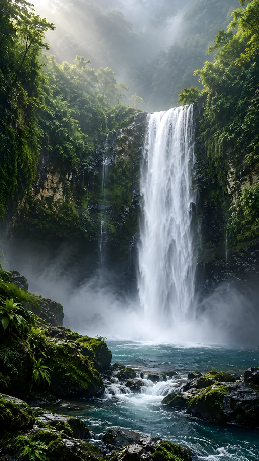Rainforest Waterfall — Nature & Landscapes wallpaper