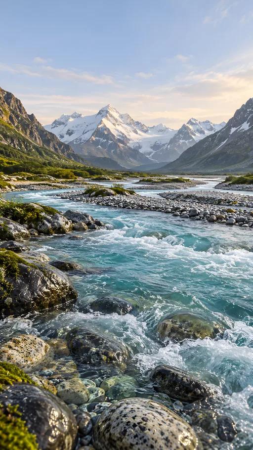 Braided Alpine River — Nature & Landscapes wallpaper
