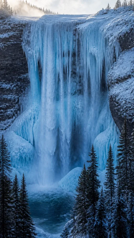Icy Waterfall — Nature & Landscapes wallpaper