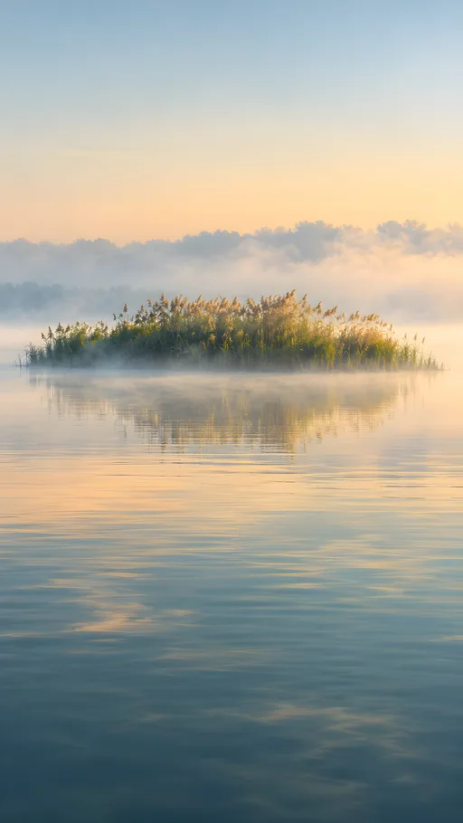 Reed Island Below the Mist — Nature & Landscapes wallpaper
