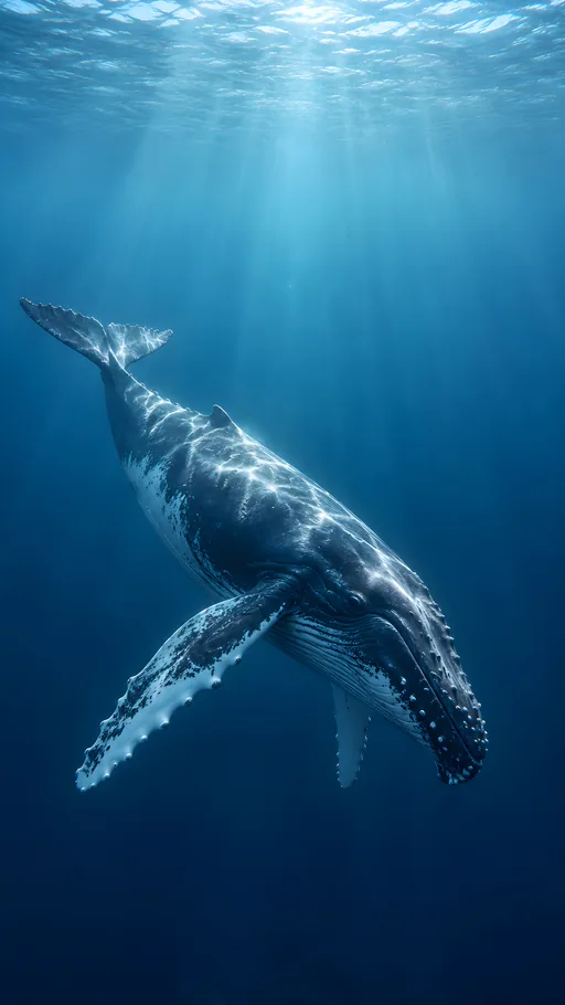 Humpback in Ocean Light — Animals & Wildlife wallpaper