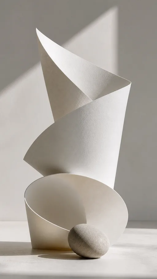 White Ivory And Pale Gray Forms — Minimal & Color wallpaper