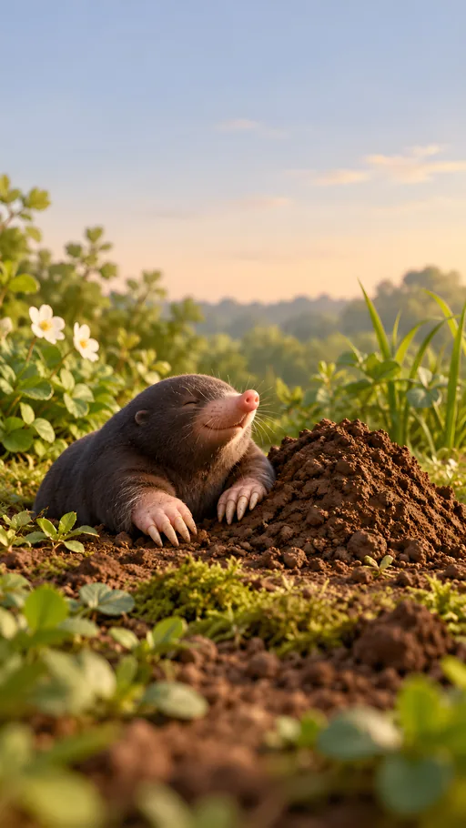 Mole by Its Mound — Animals & Wildlife wallpaper