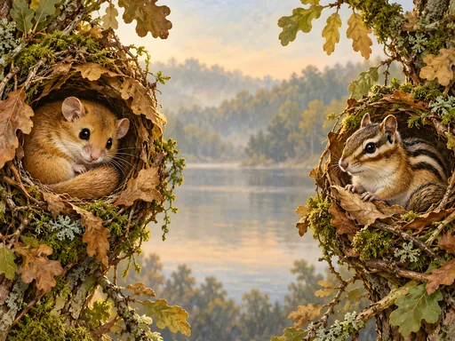 Dormouse and Chipmunk — Animals & Wildlife wallpaper