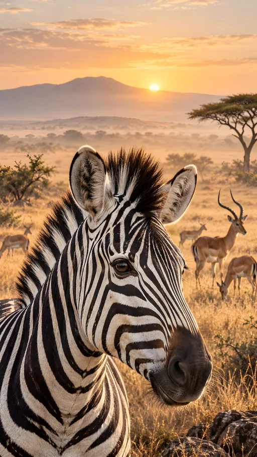 Zebra Portrait — Animals & Wildlife wallpaper