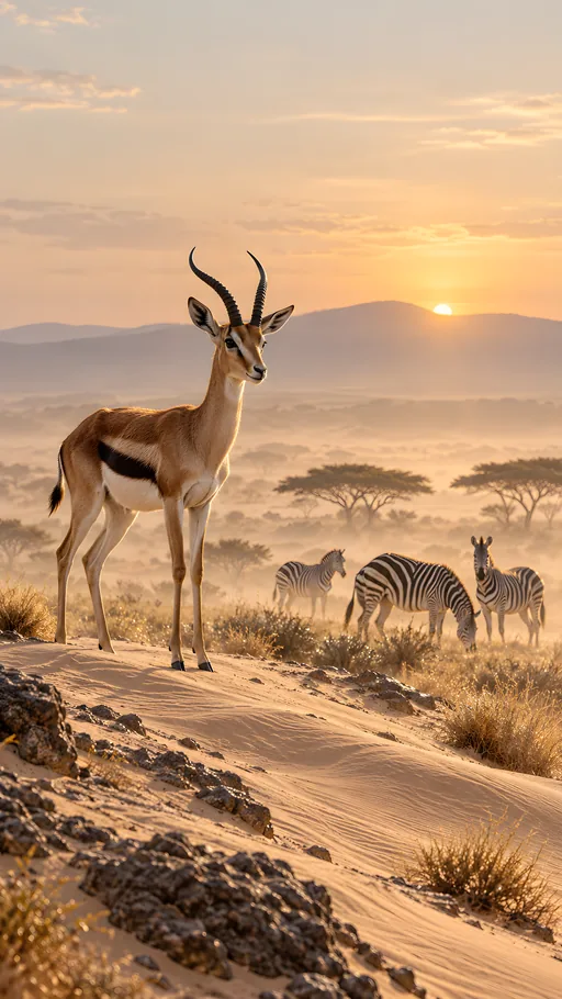 Gazelle on Pale Dunes — Animals & Wildlife wallpaper
