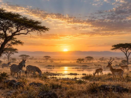 Zebras and Antelopes on the Savanna — Animals & Wildlife wallpaper