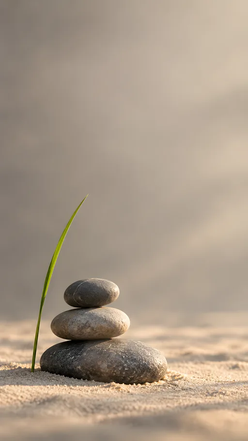 Balanced River Stones — Minimal & Color wallpaper
